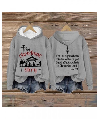 Christmas Sweatshirts for Women 2023 Funny Xmas North Pole Letter Graphic Pullover Tops Casual Long Sleeve Shirts F07-grey $8...