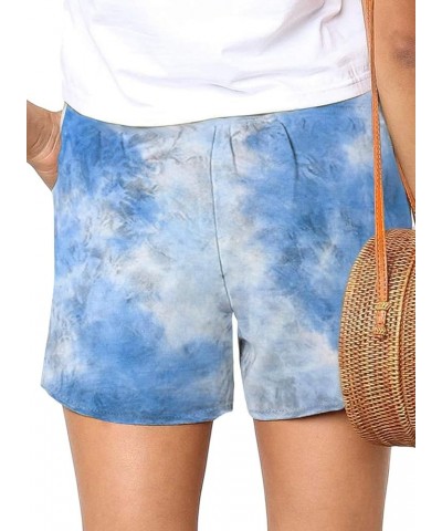 Women's Lounge Shorts Summer Elastic Waist Drawstring Pocketed Shorts Comfy Pajama Shorts Casual 3-blue $10.25 Sleep & Lounge