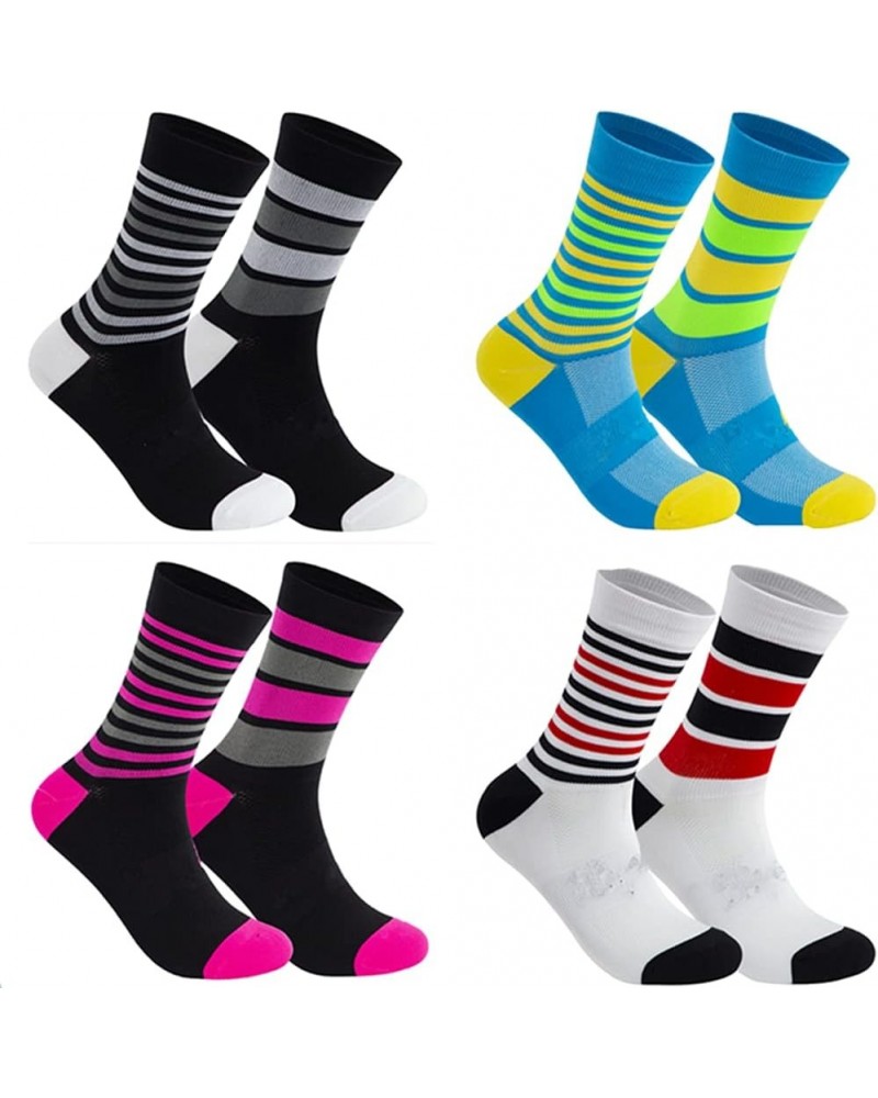 Unisex Cycling Socks Adults Sports and Running Compression Socks Men &Women Black $11.53 Activewear