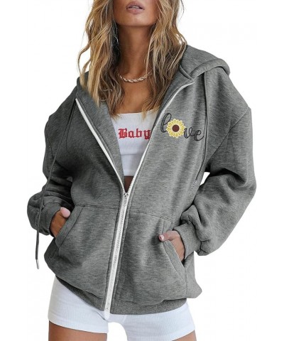 Zip Up Hoodies For Women Long Sleeve Breast Cancer Sweatshirts Pullovers Tops Hip Hop Active Casual Outerwear With Pockets Z0...