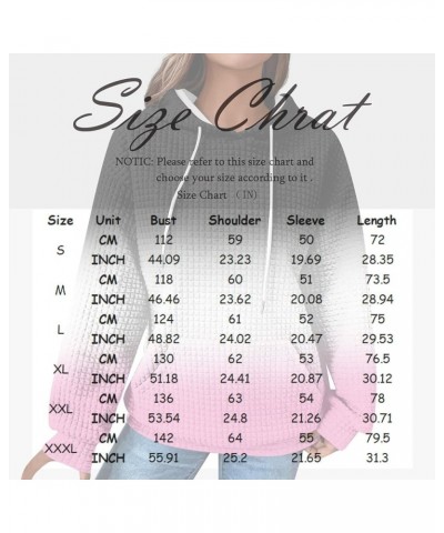 Hoodies for Women Casual Round Neck Gradient Printed Long Sleeve Sweatshirt Loose Pullover Hooded Sweatshirt Top 1-multicolor...