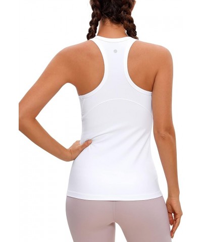 Butterluxe Womens Workout Racerback Tank Top High Neck Athletic Camisole Tanks Running Sleeveless Tops Gym Shirts White $14.8...