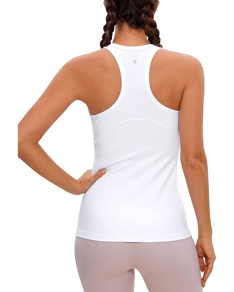 Butterluxe Womens Workout Racerback Tank Top High Neck Athletic Camisole Tanks Running Sleeveless Tops Gym Shirts White $14.8...