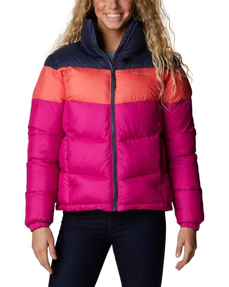 Women's Puffect Color Blocked Jacket Wild Fuchsia/Blush Pink/Nocturnal $40.67 Jackets