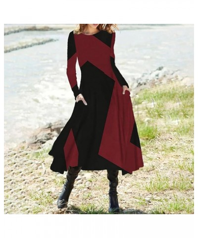 Christmas Dresses for Women Elegant Plus Size Casual T Shirt Dresses Fall Loose Flowy Swing Tunic Dress 06a-red $14.05 Dresses