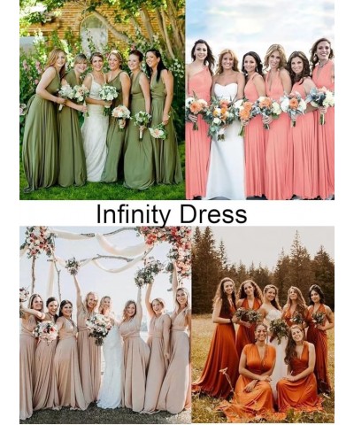 Infinity Dresses for Bridesmaids Long for Women Convertible Dresses Transformer Multiway Twist Wrap Midi Dresses QA070 Navy B...