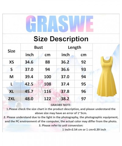 Women's Sleeveless Midi Dresses Summer Casual Flared Tank A Line Swing Dresses Orange $11.25 Dresses