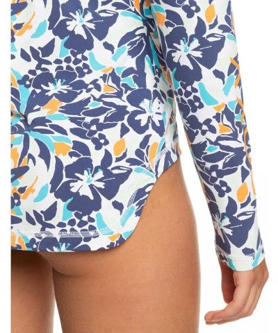 Women's Standard Sea Skippin UPF 50 Long Sleeve Rashguard Bijou Blue Tropical Daze 232 $25.77 Swimsuits