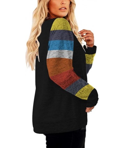 Plus Size Sweatshirts for Women Long Sleeve Oversized Tunic Tops 01_black_yp $10.99 Others