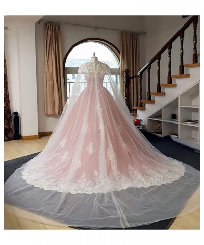 Puffy Off Shoulder Quinceanera Dresses with Cape Ball Gown Tulle Lace Prom Dresses with White Appliques Dark Sage $67.08 Dresses