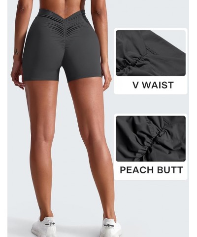 V Cross Back Scrunch Butt Shorts Seamless Workout High Waisted Shorts Squat Proof Booty Shorts 1 Grey $10.50 Activewear