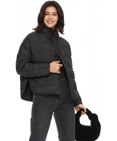 Women's Lightweight Puffer Jacket Insulated Puffy Coat Quilted Down Jacket with Stand Collar Black $41.40 Jackets