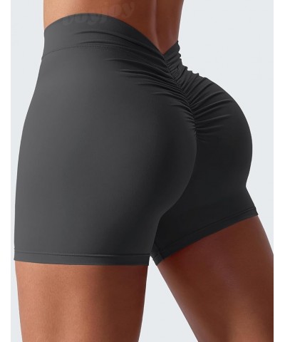 V Cross Back Scrunch Butt Shorts Seamless Workout High Waisted Shorts Squat Proof Booty Shorts 1 Grey $10.50 Activewear