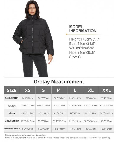 Women's Lightweight Puffer Jacket Insulated Puffy Coat Quilted Down Jacket with Stand Collar Black $41.40 Jackets