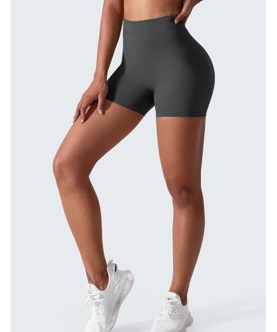 V Cross Back Scrunch Butt Shorts Seamless Workout High Waisted Shorts Squat Proof Booty Shorts 1 Grey $10.50 Activewear