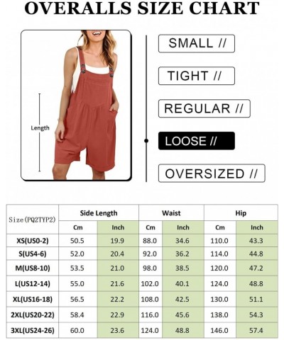 Short Overalls for Women Casual Summer Jumpsuits Wide Leg Bib Rompers with Pockets 2XL PQ2TYP2 Blue Gray $23.77 Overalls