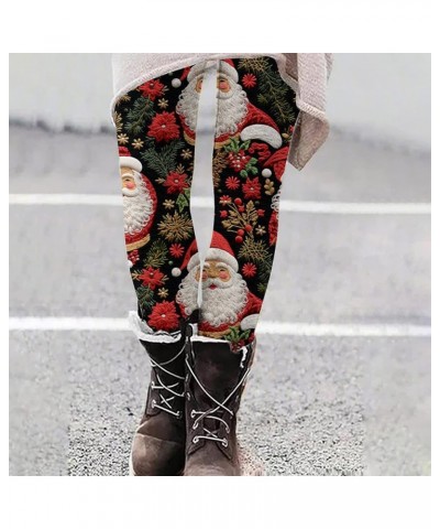 Christmas Leggings for Women 2023 Xmas 3D Graphic Print Tights Winter Fleece Lined Legging High Waisted Yoga Pants A16,red $5...