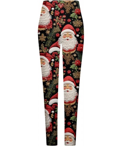 Christmas Leggings for Women 2023 Xmas 3D Graphic Print Tights Winter Fleece Lined Legging High Waisted Yoga Pants A16,red $5...