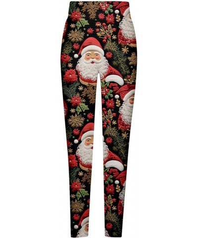 Christmas Leggings for Women 2023 Xmas 3D Graphic Print Tights Winter Fleece Lined Legging High Waisted Yoga Pants A16,red $5...