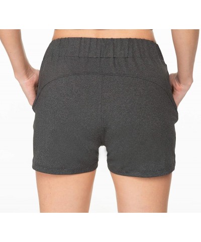 Running Shorts for Women with Liner High Waisted Lightweight Womens Workout Shorts with Pocket 3inches Dark Hemp Grey 3" No L...