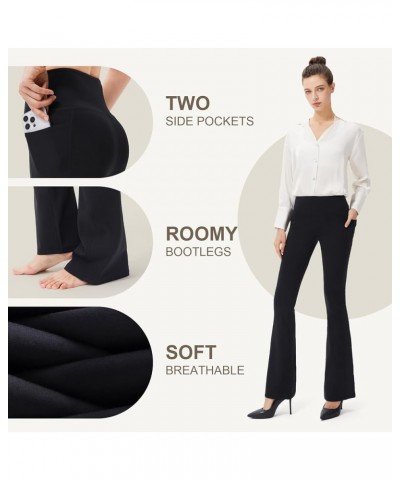 Woman's Fleece Lined Yoga Pants Flare Leggings Pockets for Workout High Waisted Bootcut Winter Wear Casual Work Black $19.14 ...