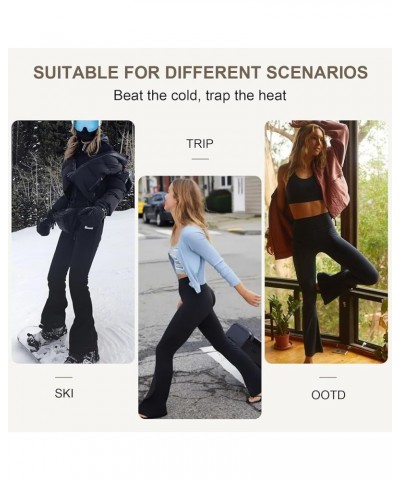 Woman's Fleece Lined Yoga Pants Flare Leggings Pockets for Workout High Waisted Bootcut Winter Wear Casual Work Black $19.14 ...