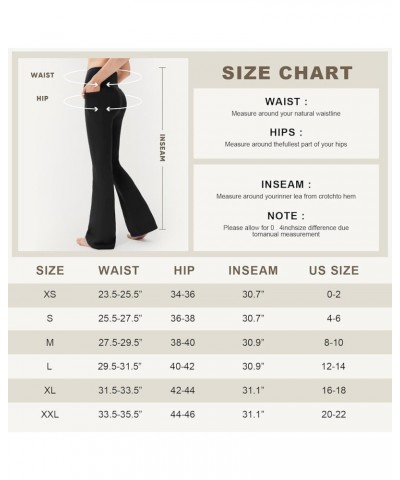 Woman's Fleece Lined Yoga Pants Flare Leggings Pockets for Workout High Waisted Bootcut Winter Wear Casual Work Black $19.14 ...