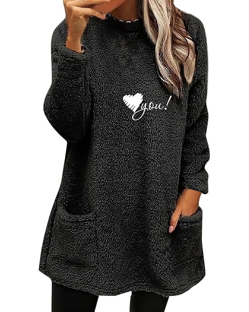 Womens 2023 Winter Fuzzy Fleece Jacket Fleece Thickening Plus Size Coat Jacket Solid Oversized Fuzzy Fleece Fluffy 1-black $9...