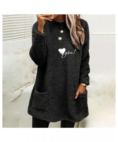 Womens 2023 Winter Fuzzy Fleece Jacket Fleece Thickening Plus Size Coat Jacket Solid Oversized Fuzzy Fleece Fluffy 1-black $9...