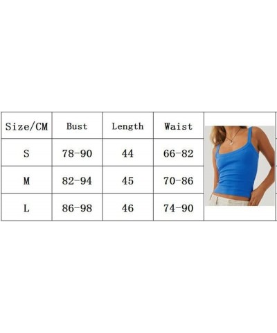 Women Y2K Sexy Camisole Tops Sleeveless Square Neck Cami Tops Crop Spaghetti Strap Tank Top Summer Streetwear C2- Grey $8.69 ...