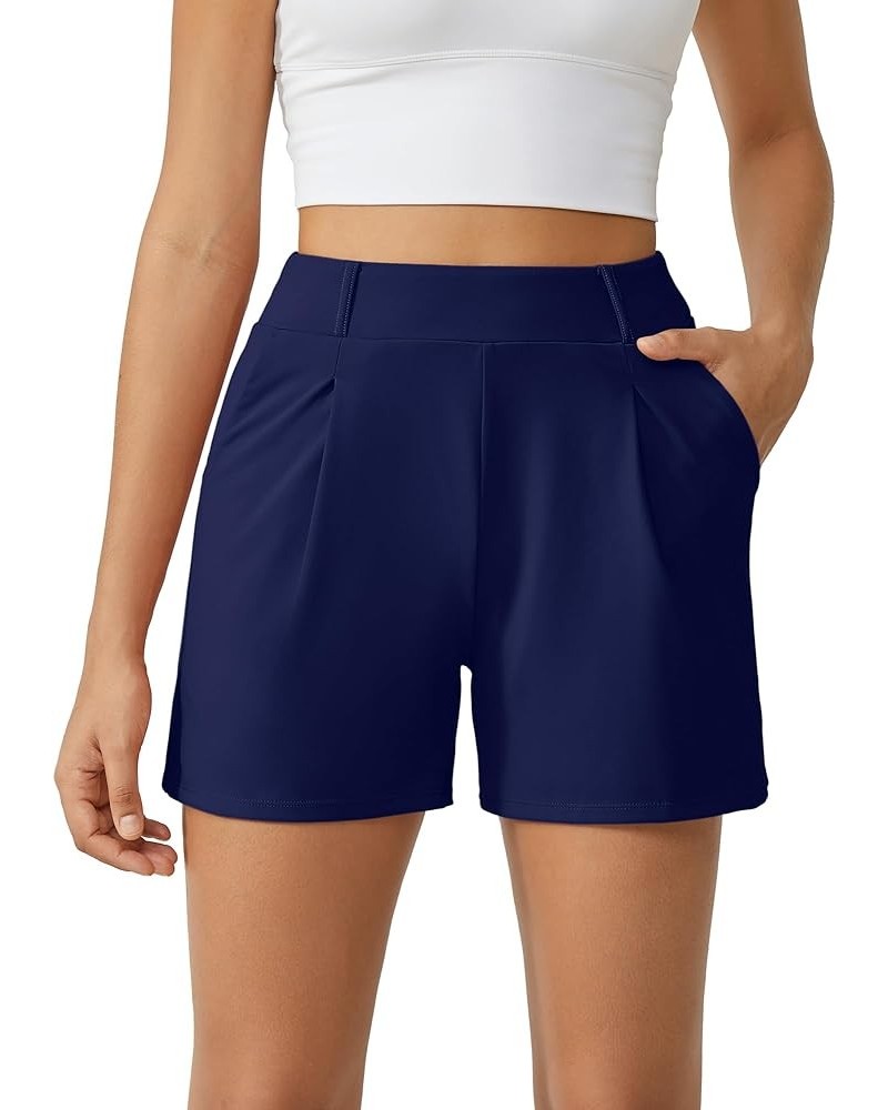 Athletic Shorts for Women Trendy Casual Relaxed Shorts with Pockets High Waist Wide Leg Active Workout Shorts Royal Blue $12....