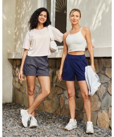 Athletic Shorts for Women Trendy Casual Relaxed Shorts with Pockets High Waist Wide Leg Active Workout Shorts Royal Blue $12....