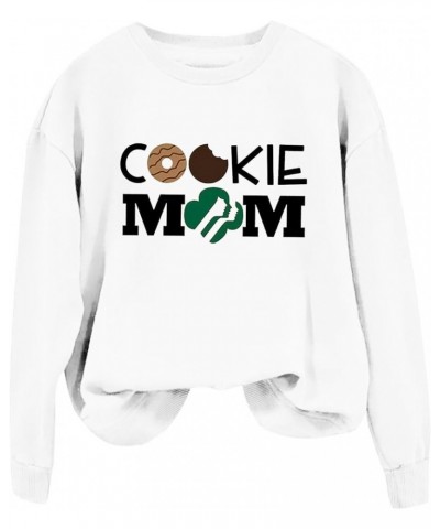 Cookie Mom Sweatshirt for Women 2024 Funny Letter Printed Graphic Long Sleeve Shirts Casual Loose Crewneck Pullover Gift Tops...