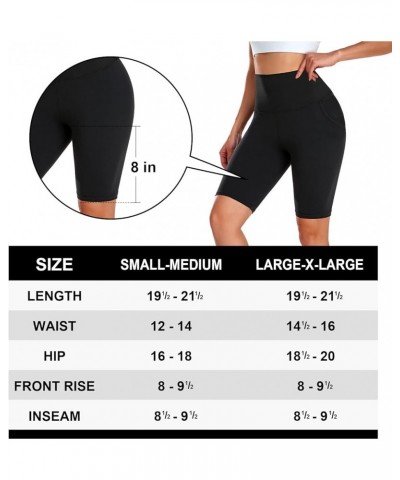 3 Pack Buttery Soft Biker Shorts for Women - 5"/8" High Waist Tummy Control Workout Yoga Running Gym Athletic Shorts 04-black...