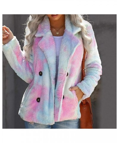 Winter Coats for Women,Womens Fuzzy Fleece Coat Lapel Cardigan Faux Fur Warm Winter Casual Outwear Button Down Jackets B-2 Pi...