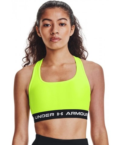 Women's Crossback Mid Impact Sports Bra High-vis Yellow (731)/White $16.27 Lingerie