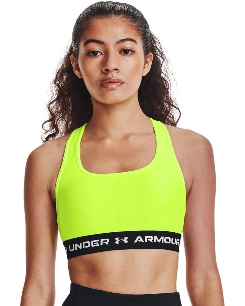 Women's Crossback Mid Impact Sports Bra High-vis Yellow (731)/White $16.27 Lingerie