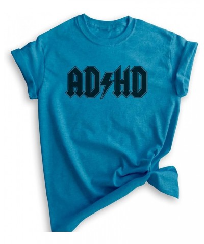 ADHD Shirt, Unisex Women's Men's Shirt, College Shirt, Rock Shirt, Metal T-Shirt, Clever Pun Tee Heather Blue $10.70 Hoodies ...