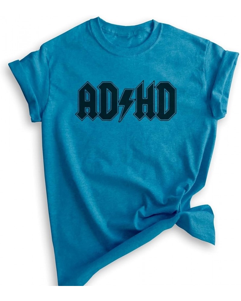 ADHD Shirt, Unisex Women's Men's Shirt, College Shirt, Rock Shirt, Metal T-Shirt, Clever Pun Tee Heather Blue $10.70 Hoodies ...