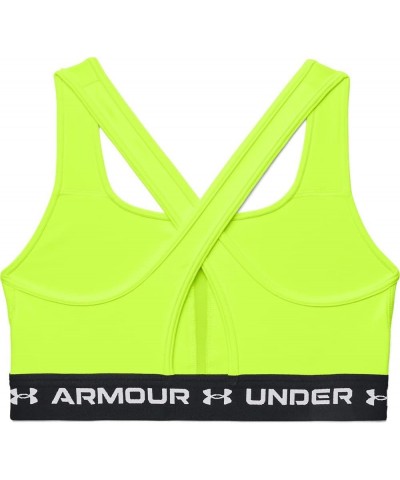 Women's Crossback Mid Impact Sports Bra High-vis Yellow (731)/White $16.27 Lingerie