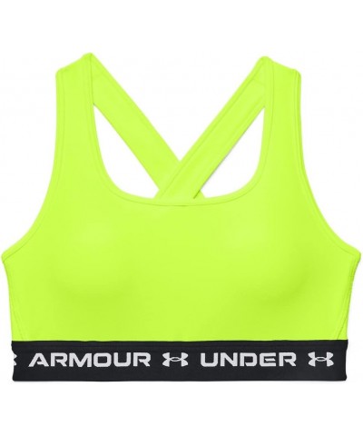 Women's Crossback Mid Impact Sports Bra High-vis Yellow (731)/White $16.27 Lingerie