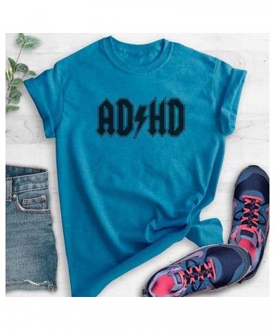 ADHD Shirt, Unisex Women's Men's Shirt, College Shirt, Rock Shirt, Metal T-Shirt, Clever Pun Tee Heather Blue $10.70 Hoodies ...