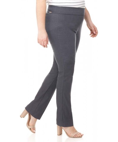 Curvy Woman Plus Size Modern Straight Leg Pant w/Tummy Control Charcoal $25.49 Pants