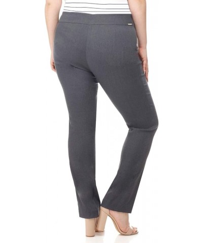 Curvy Woman Plus Size Modern Straight Leg Pant w/Tummy Control Charcoal $25.49 Pants