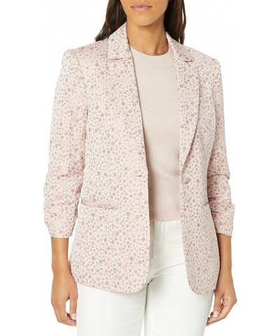 Women's Lurex Jacquard Khloe Blazer Pale Rose Multi $104.39 Blazers