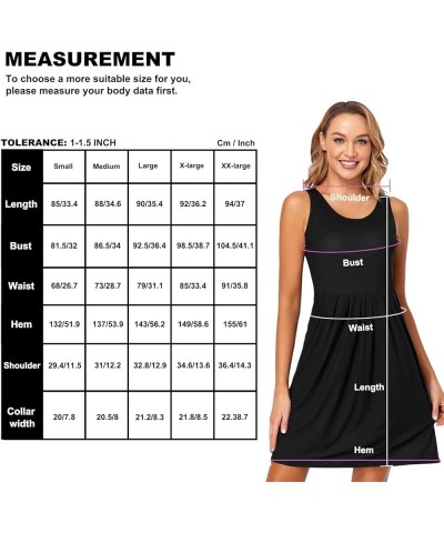 Women's Summer Sleeveless Casual Dress Print Pleated Sun Dresses with Pockets Multi 7 $14.68 Dresses