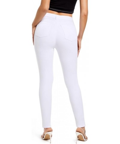 Womens High Waist Stretch Jeans 5 Button Push Up Butt Lifting Skinny Colombian Jeans White $19.24 Jeans