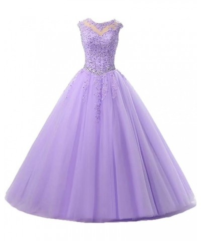 Lace Appliques Quinceanera Dresses Sweet 15 16 Beading Sequined Evening Prom Ball Gown Long H152 Lilac $35.36 Dresses