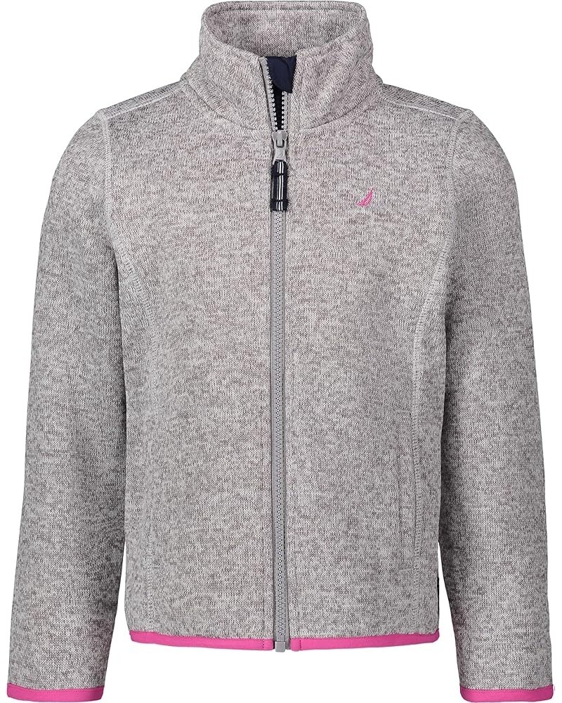 Girls' Full-Zip Fleece Jacket, Signature Logo Design, Lightweight & Wind Resistant Grey Heather $12.42 Jackets