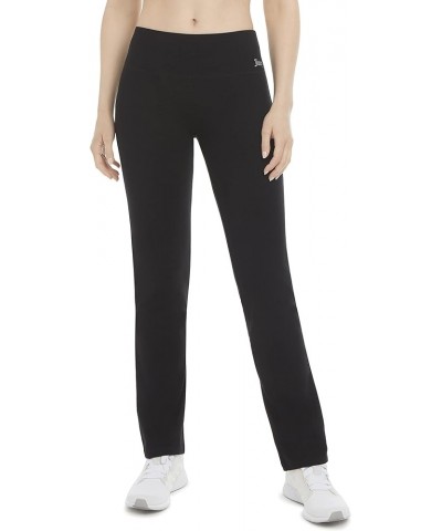 Women's Essential High Waisted Cotton Yoga Pant Deep Black $9.46 Activewear